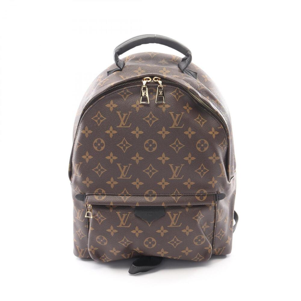 Louis Vuitton Palm Springs Backpack Rucksack Bag Canvas Leather Monogram Brown